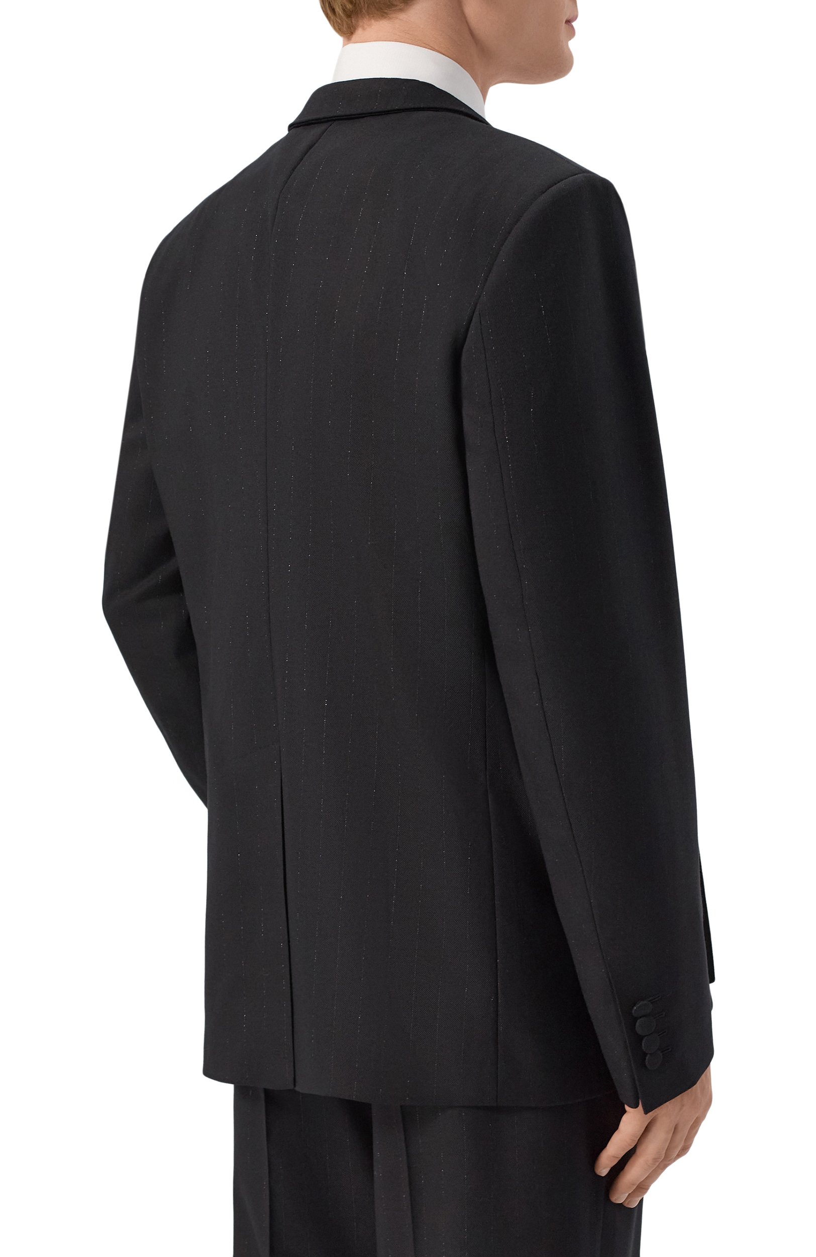 Шерстяной пиджак DOLCE & GABBANA черного цвета по цене 385500 руб., арт. G2WQ7T/FRBDS, фото 4 Шерстяной пиджак DOLCE & GABBANA, арт. G2WQ7T/FRBDS, фото 4
