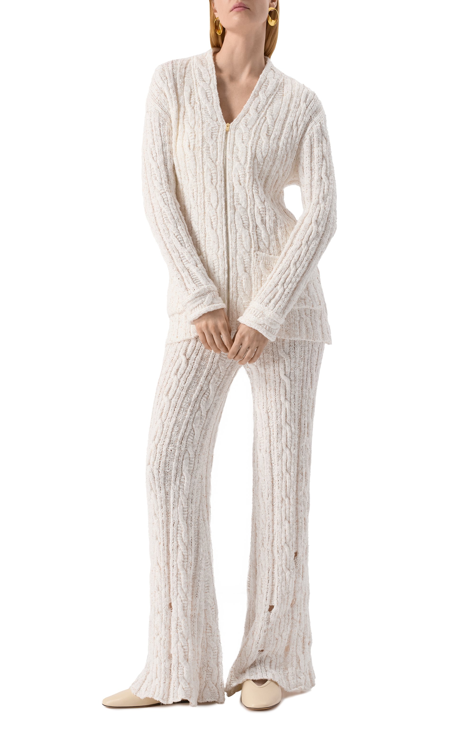 Хлопковые брюки AND THE BRAND, арт. S25-P064-0704-100, фото 2