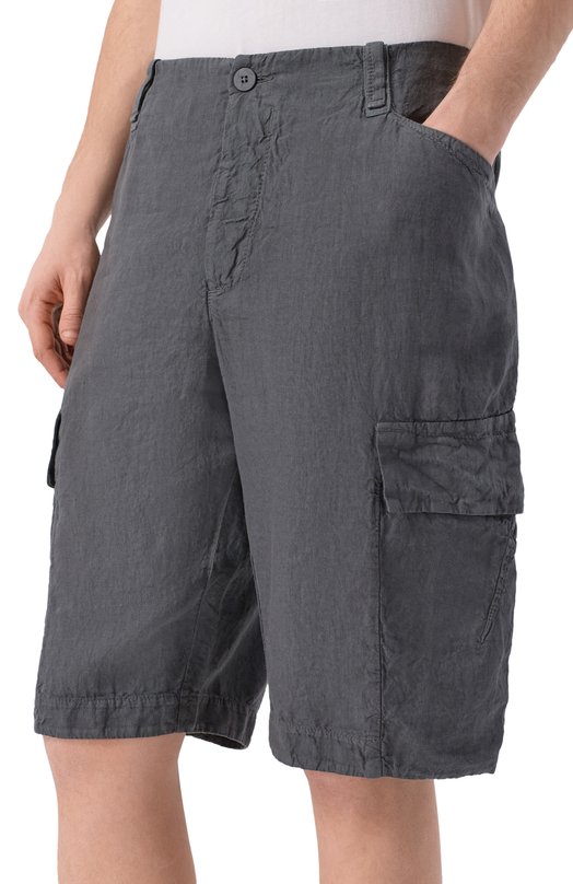 Льняные шорты Transit CFUTRCD132 Серый  CFUTRCD132 Фото 3