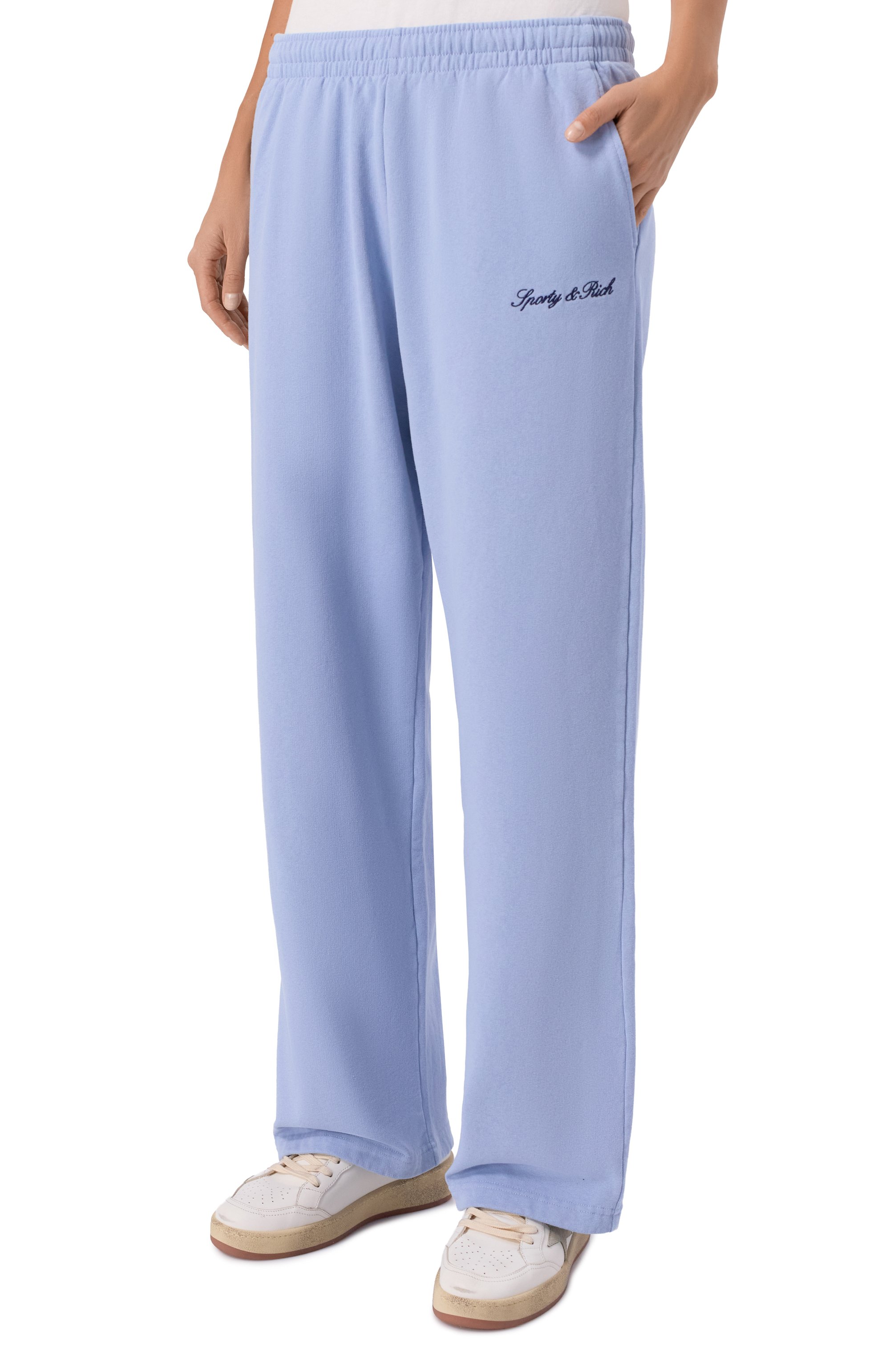 Хлопковые брюки SPORTY AND RICH, арт. PA05568326BL136, фото 3