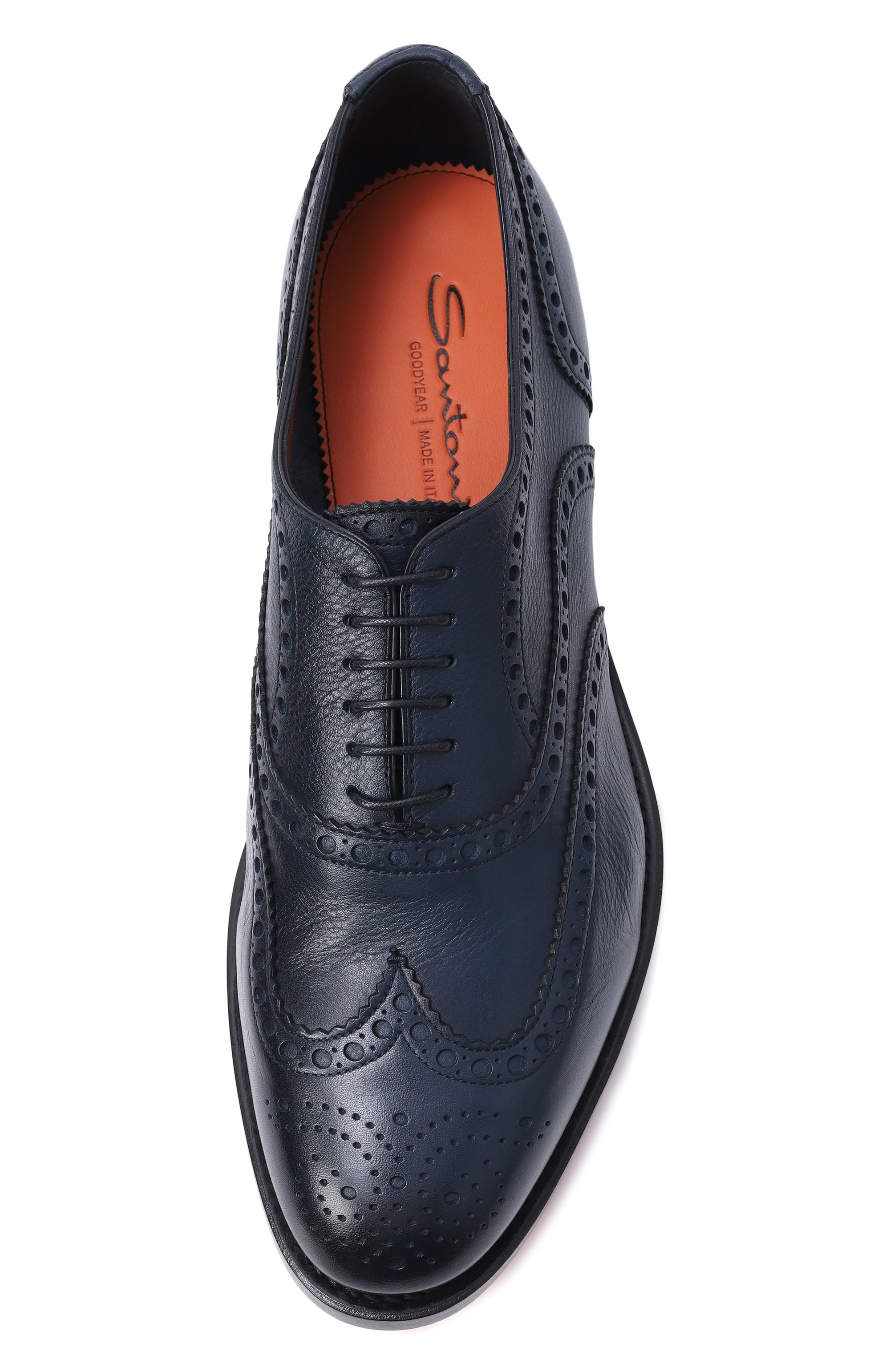 Кожаные оксфорды colin SANTONI темно-синего цвета по цене 94600 руб., арт. MCCG19047PD7SGFR, фото 6 Кожаные оксфорды colin SANTONI, арт. MCCG19047PD7SGFR, фото 6