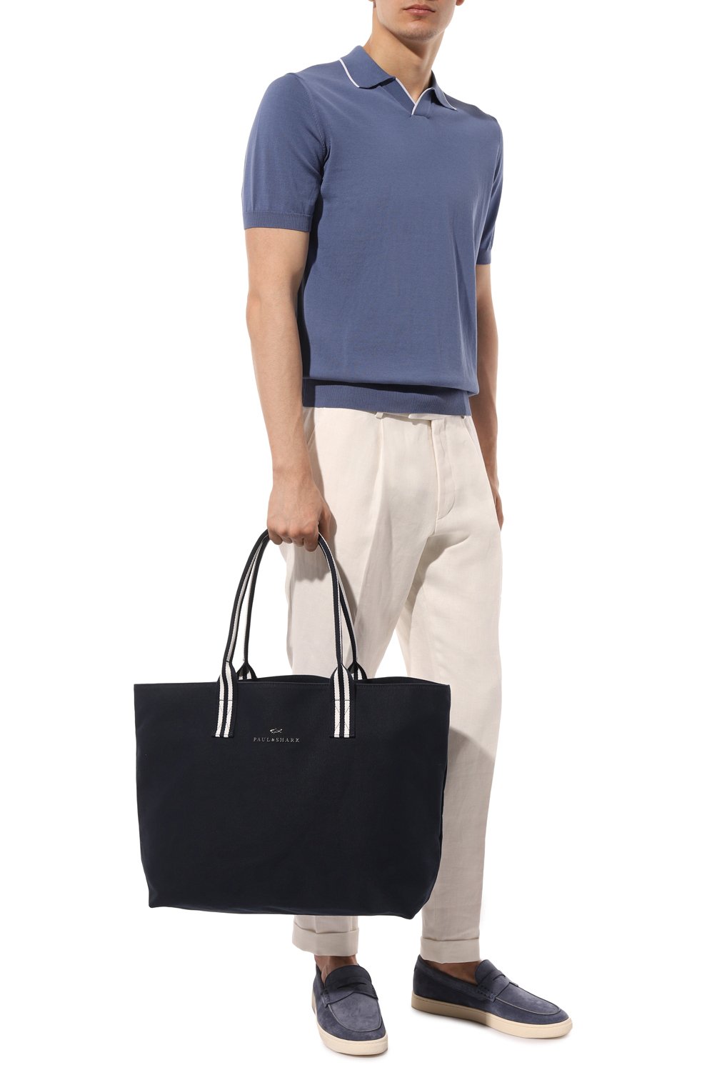 Текстильная сумка-шопер PAUL&SHARK темно-синего цвета по цене 23900 руб., арт. 24418126, фото 7 Текстильная сумка-шопер PAUL&SHARK, арт. 24418126, фото 7