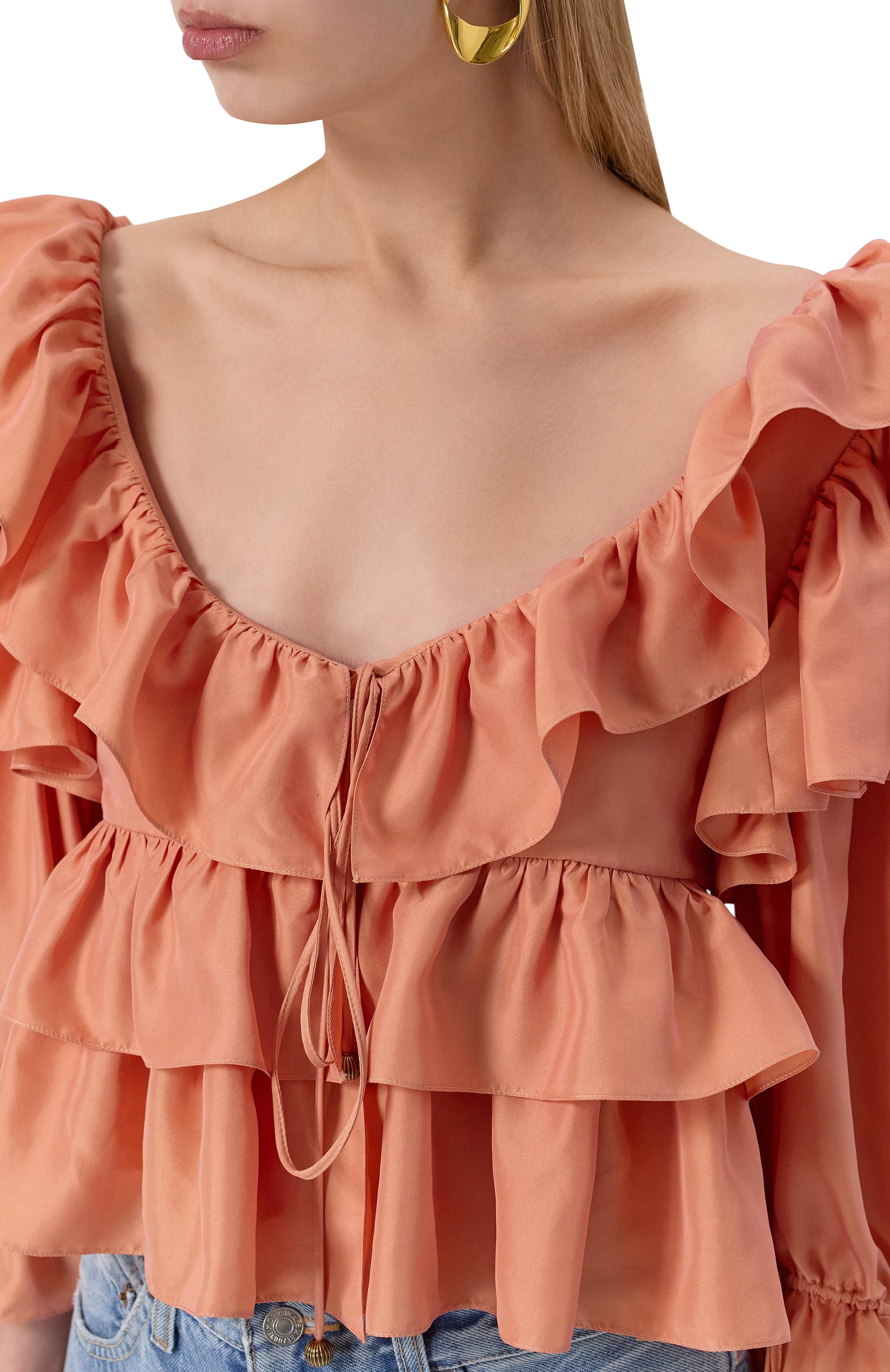 Шелковая блузка CHLOÉ, арт. CH25SHT16314, фото 5