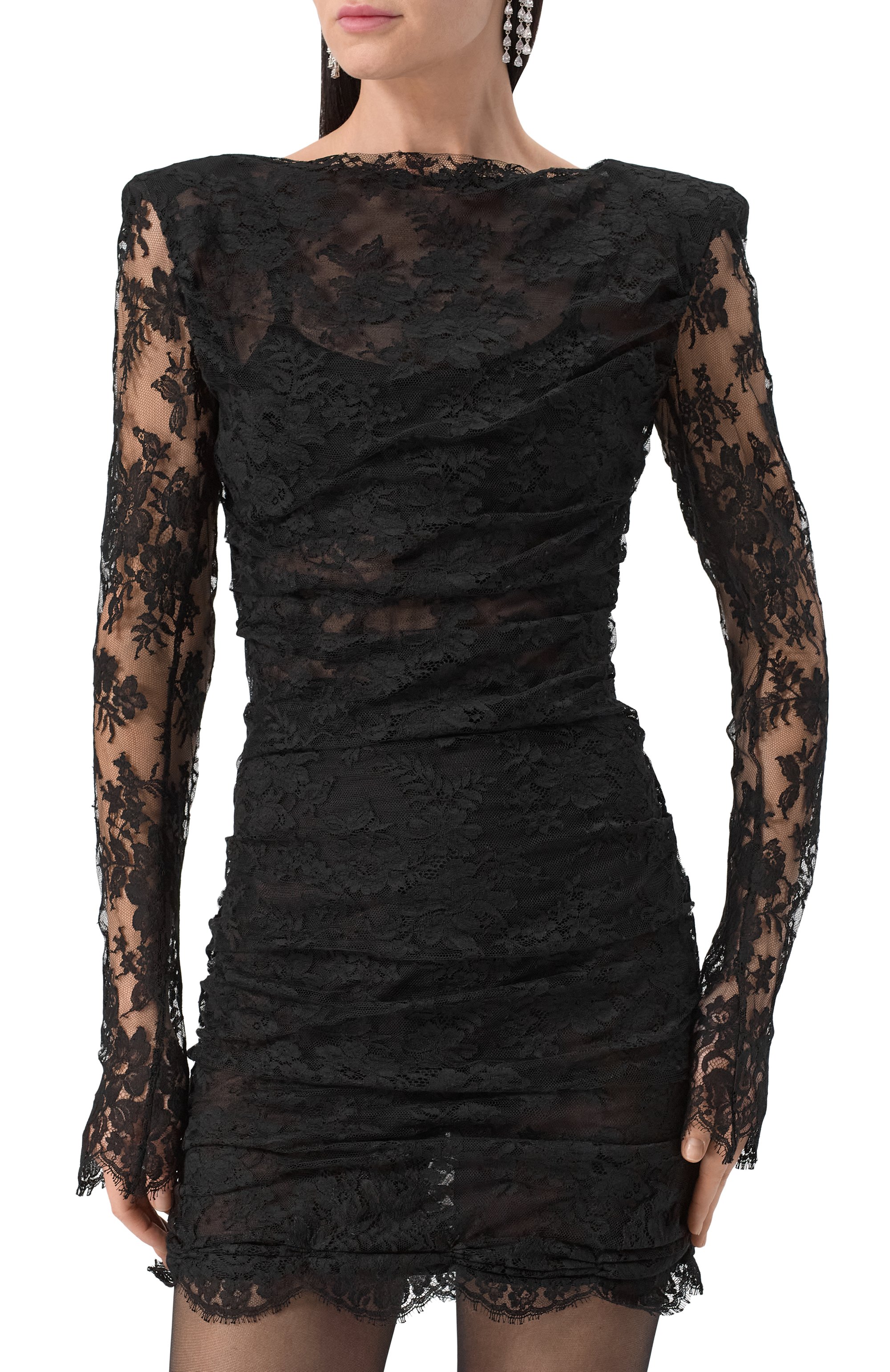 Платье из хлопка и вискозы LOUVE черного цвета по цене 308000 руб., арт. 25-01-01-13-23-12-01, фото 3 Платье из хлопка и вискозы LOUVE, арт. 25-01-01-13-23-12-01, фото 3