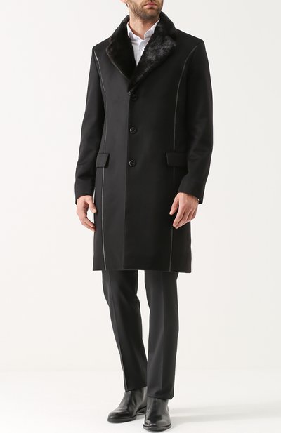 Однобортное кашемировое пальто с меховой подстежкой ZILLI, арт. A0ANDR-03001/10LJ, фото 2