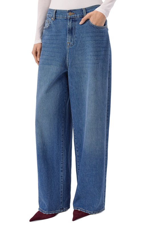Джинсы Slouchy 7 For All Mankind 7U4P0C65/SL0UCHY WIDE Синий  7U4P0C65/SL0UCHY WIDE Фото 3