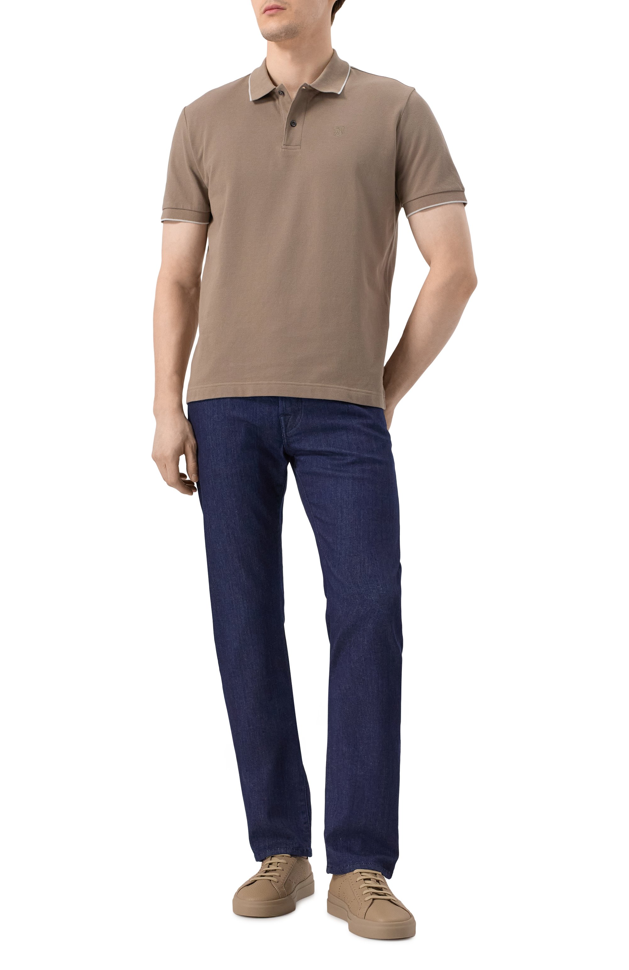 Хлопковое поло CORNELIANI, арт. 25G573-2525043, фото 2