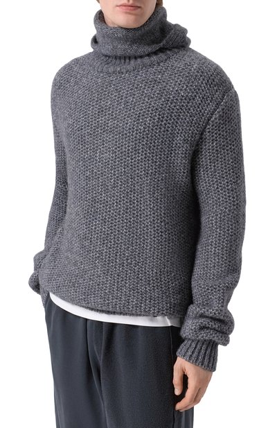 Свитер из хлопка и шерсти NEVER ENOUGH темно-серого цвета по цене 52100 руб., арт. MKN054, фото 3 Свитер из хлопка и шерсти NEVER ENOUGH, арт. MKN054, фото 3