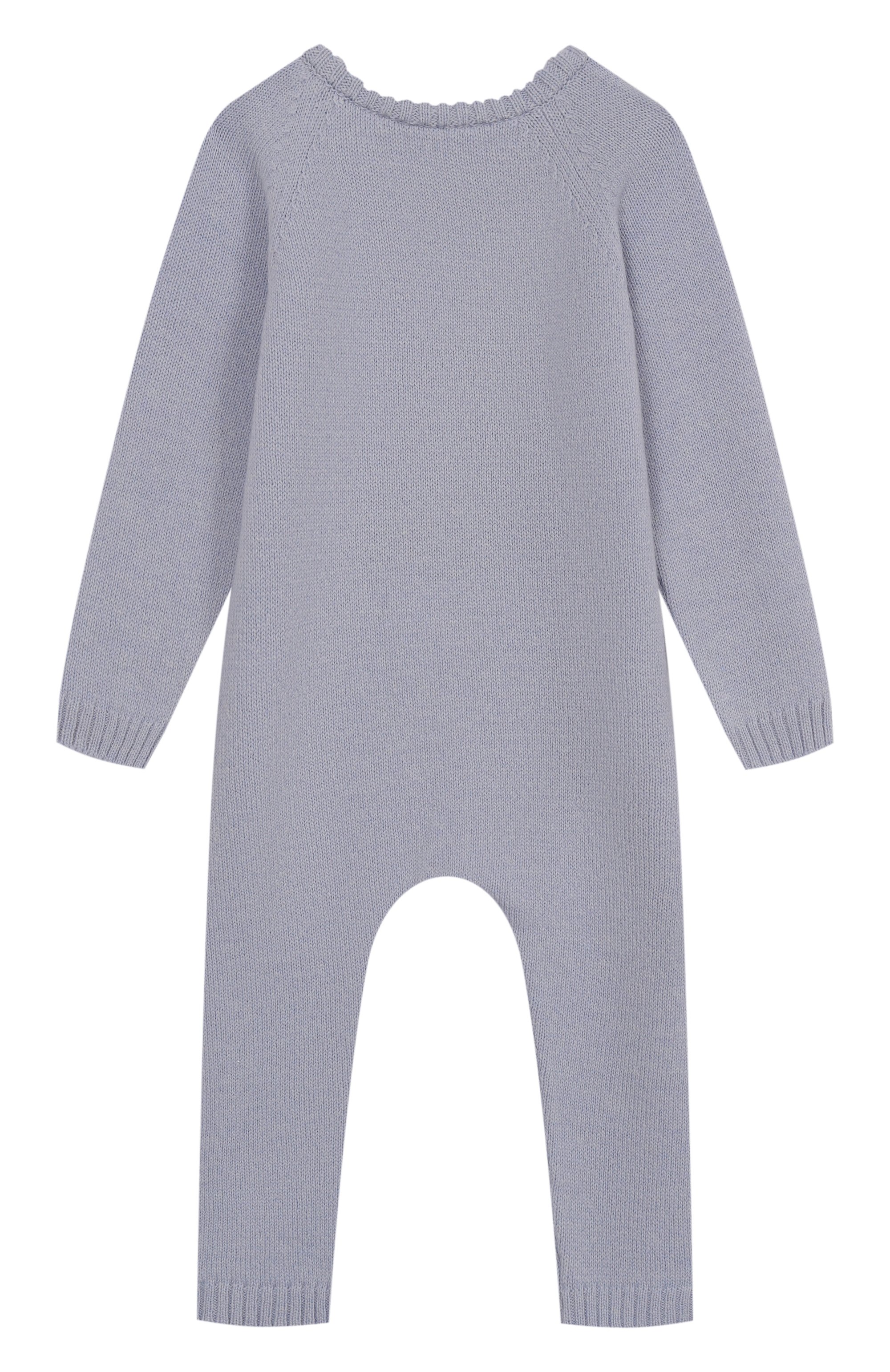 Комбинезон из шерсти и кашемира BABY T голубого цвета по цене 18900 руб., арт. 25AI061T/18M-36M, фото 2 Комбинезон из шерсти и кашемира BABY T, арт. 25AI061T/18M-36M, фото 2