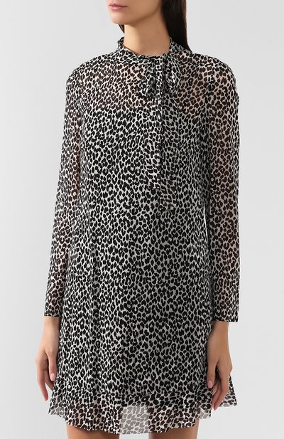 Шелковое платье REDVALENTINO черно-белого цвета по цене 82700 руб., арт. SR0VAH90/4HR, фото 3 Шелковое платье REDVALENTINO, арт. SR0VAH90/4HR, фото 3