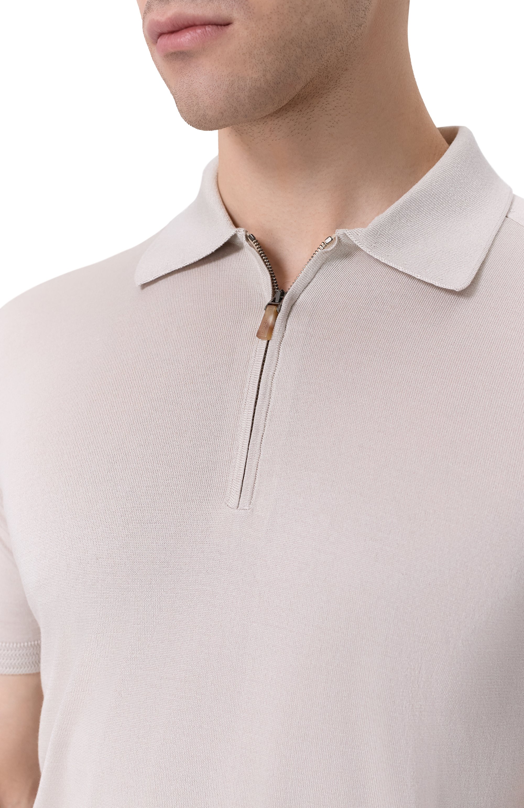 Шелковое поло COLOMBO светло-бежевого цвета по цене 122000 руб., арт. MA04864/4-120AN, фото 5 Шелковое поло COLOMBO, арт. MA04864/4-120AN, фото 5