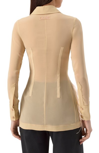 Блузка с отделкой перьями страуса THE ATTICO, арт. 250WCH00041/PAA085RA, фото 4