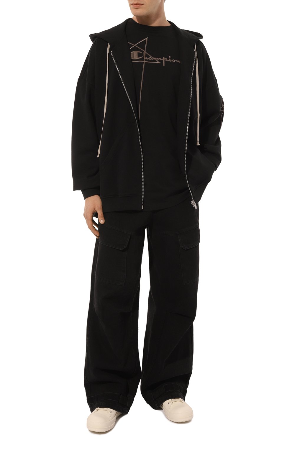 Хлопковая футболка rick owens x champion RICK OWENS, арт. CM01D9229/CHJER, фото 2