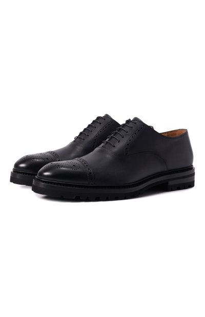Мужские кожаные оксфорды KITON, арт. USSA526N00100