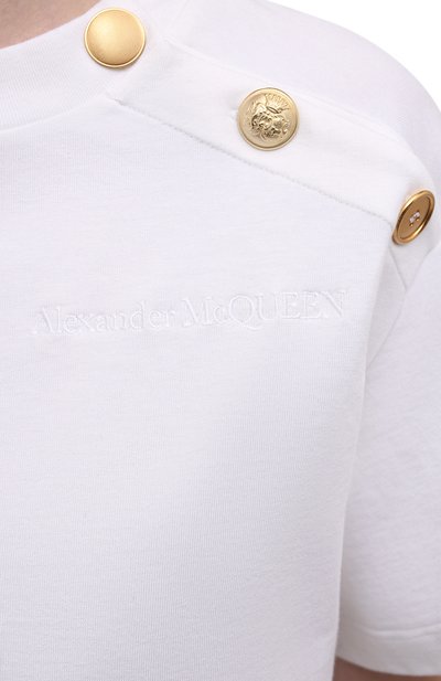Хлопковая футболка ALEXANDER MCQUEEN, арт. 687134/QLAA6, фото 5