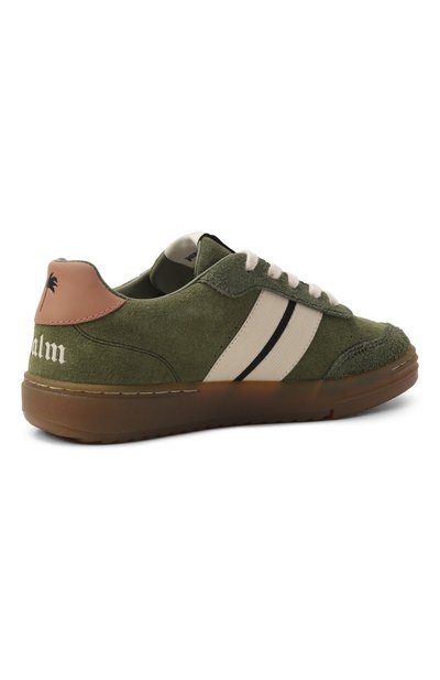 Замшевые кеды PALM ANGELS хаки цвета по цене 29050 руб., арт. PBIA016F25LEA001, фото 3 Замшевые кеды PALM ANGELS, арт. PBIA016F25LEA001, фото 3