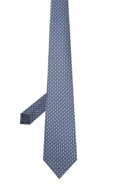 Мужской комплект из шелковых галстука и платка LANVIN темно-синего цвета, арт. 4162/TIE SET | Фото 2 (Материал: Текстиль, Шелк; Нос: Не проставлено)
