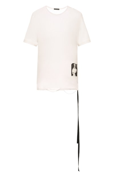 Женская хлопковая футболка ANN DEMEULEMEESTER, арт. B0012842/FA638