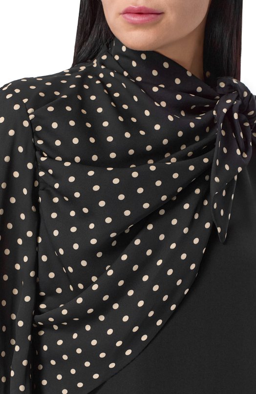 Шелковое платье Valentino 7B0VAH55/1MM Чёрный  7B0VAH55/1MM Фото 4