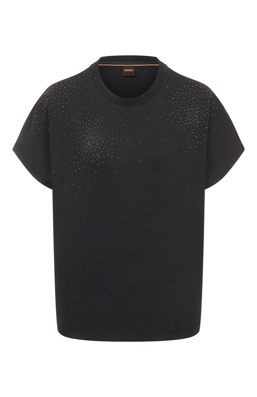 Хлопковая футболка BOSS Orange 50547797 Чёрный 50547797