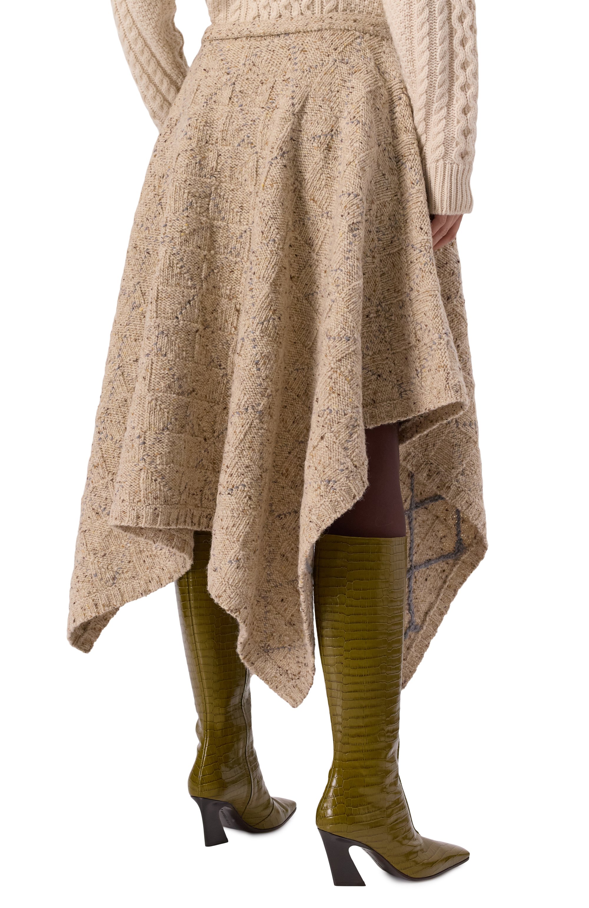 Шерстяная юбка BOTTEGA VENETA, арт. 793175-V4AD0, фото 4