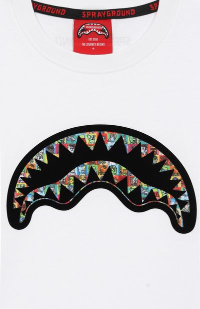 Хлопковая футболка SPRAYGROUND, арт. SPY1328WHT, фото 3