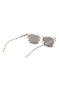 Женские солнцезащитные очки SAINT LAURENT прозрачного цвета, арт. SL 737 MICA THIN 004 | Фото 4 (Региональные ограничения белый список (Axapta Mercury): Не проставлено; Нос: Не проставлено; Тип очков: С/з; Материал: Пластик; Оптика Гендер: оптика-женское; Очки форма: Прямоугольные)