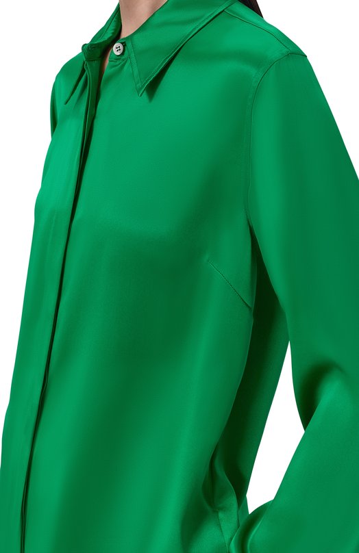 Шелковая блузка Dries Van Noten 010706/3024 Зелёный  010706/3024 Фото 5
