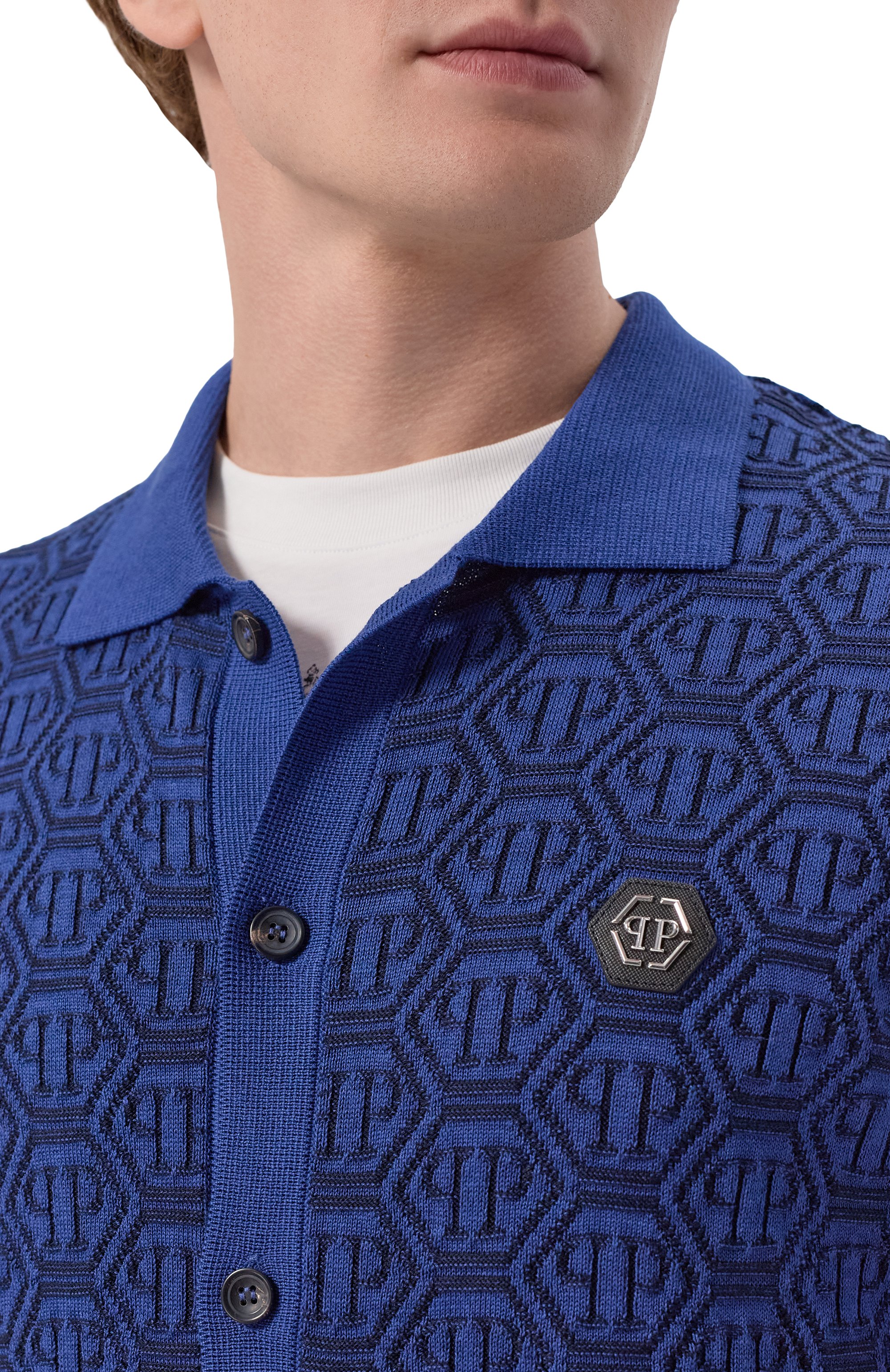 Рубашка из шелка и хлопка PHILIPP PLEIN, арт. SAFC MKK0313 PTE076N, фото 5