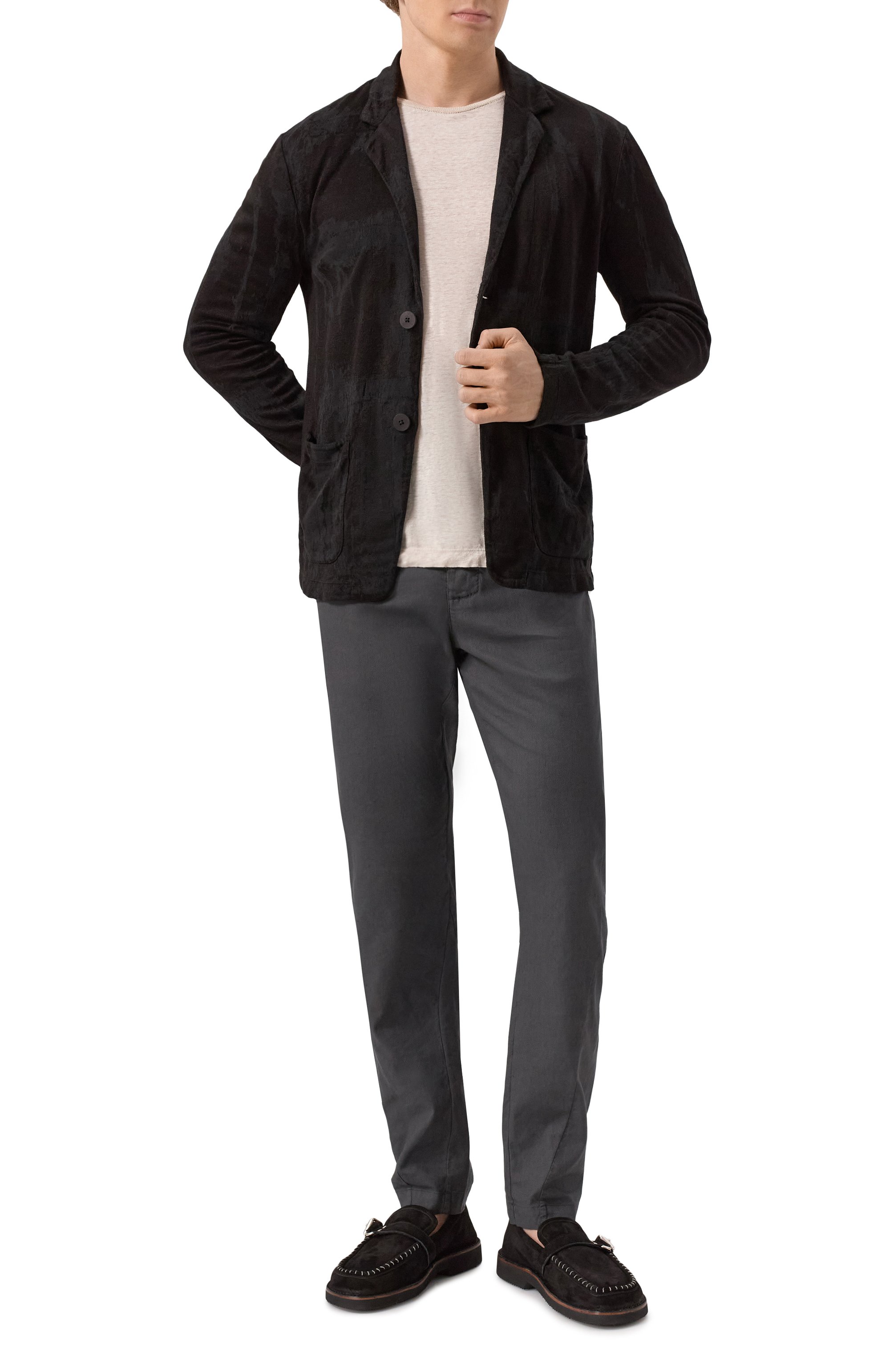 Пиджак изо льна и хлопка TRANSIT, арт. CFUTRZ18531, фото 3