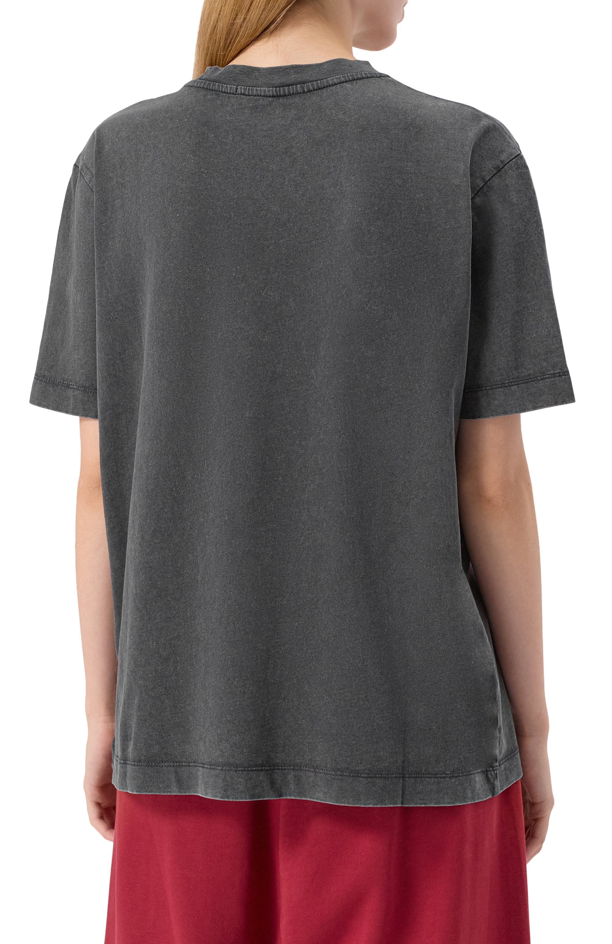 Хлопковая футболка REPLAY серого цвета по цене 8625 руб., арт. W3379C.000.22658LM, фото 4 Хлопковая футболка REPLAY, арт. W3379C.000.22658LM, фото 4