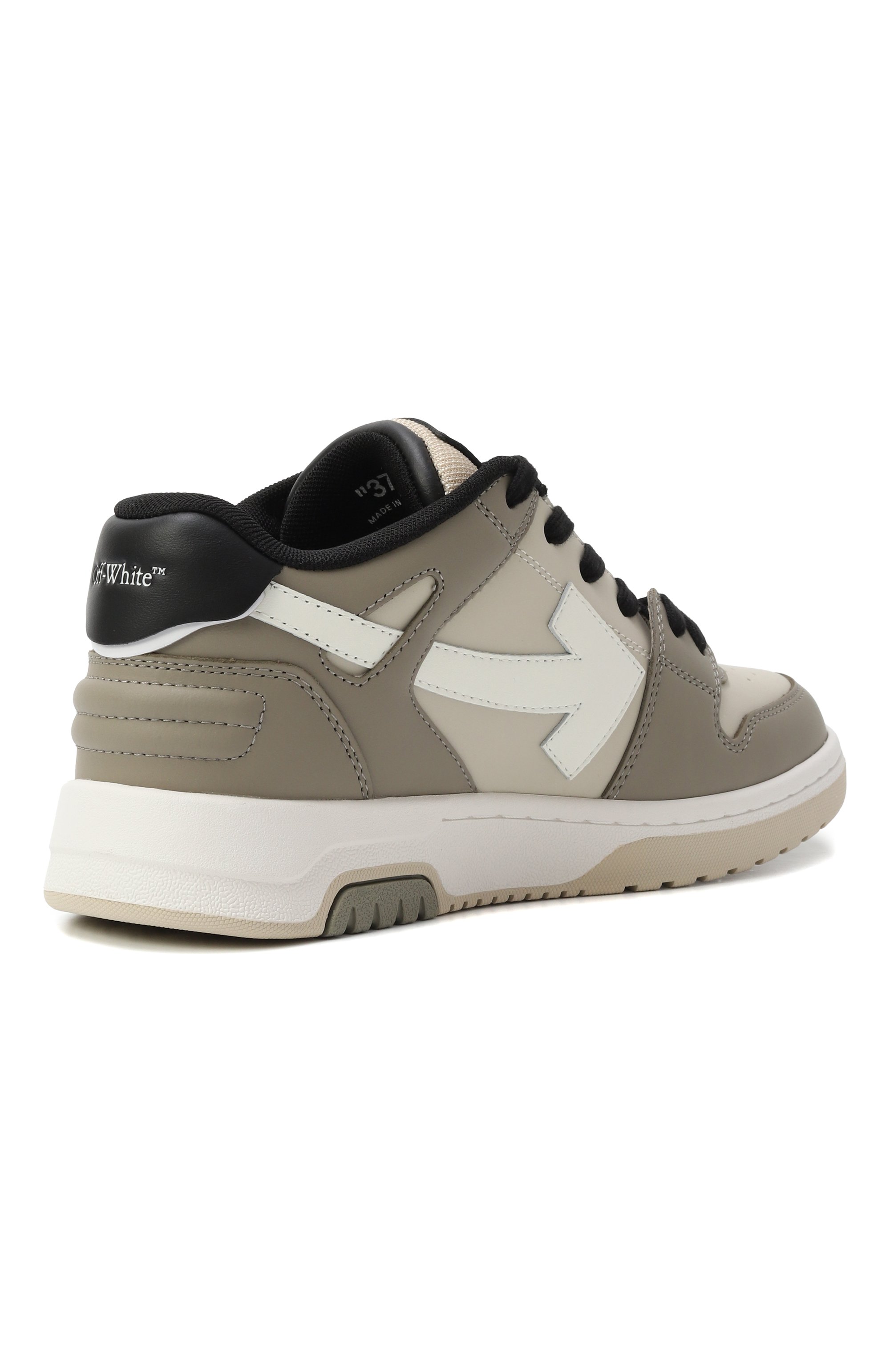Кожаные кеды out of office OFF-WHITE, арт. 0BIA011S25LEA001/37-38, фото 3