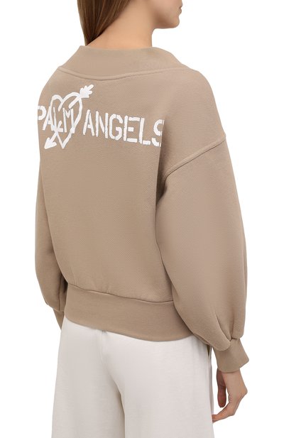 Хлопковый свитшот PALM ANGELS, арт. PWBA025S21FLE0048501, фото 4