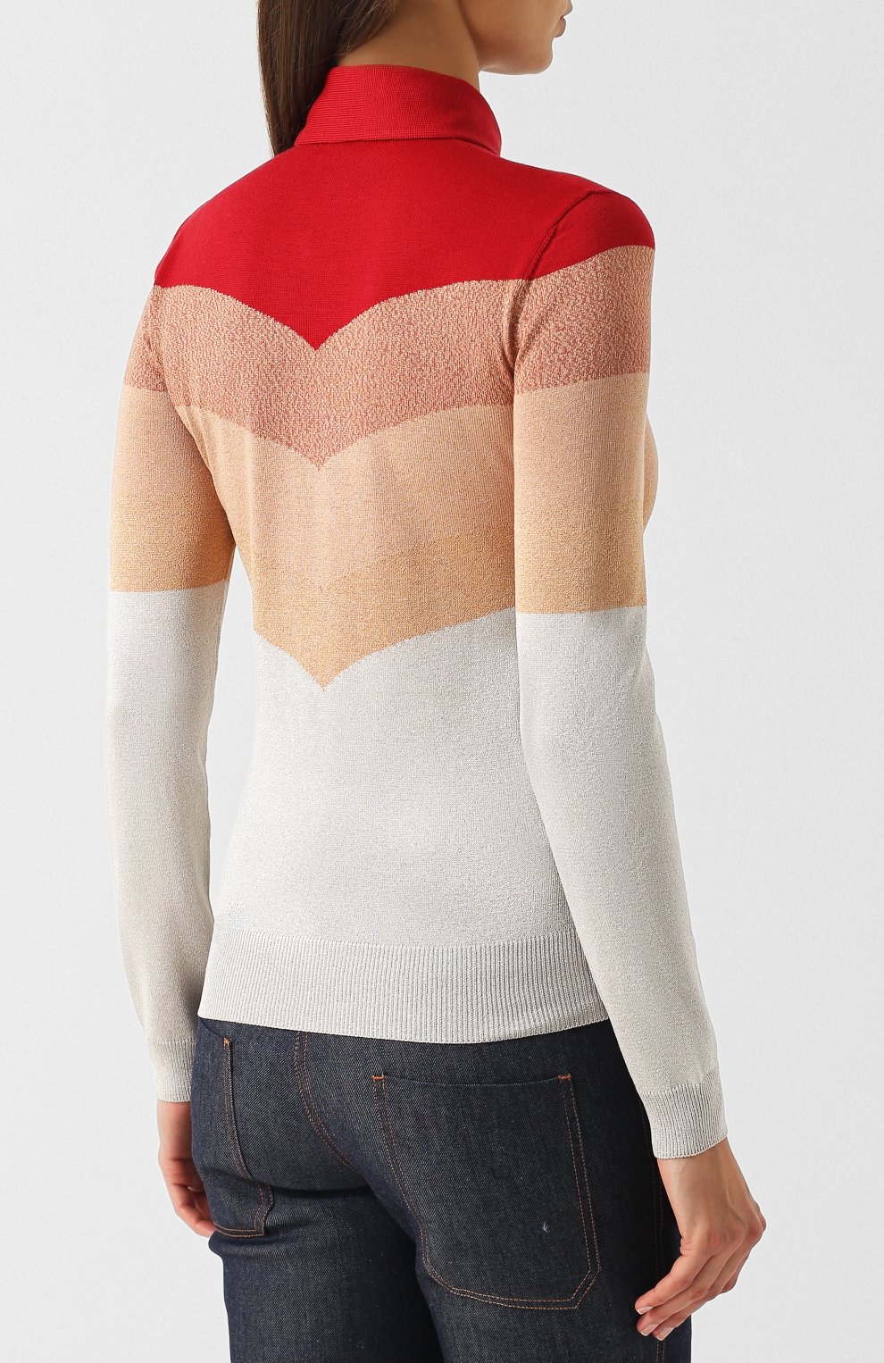 Поло из смеси шерсти и вискозы с принтом BOTTEGA VENETA, арт. 514012/VERR0, фото 4