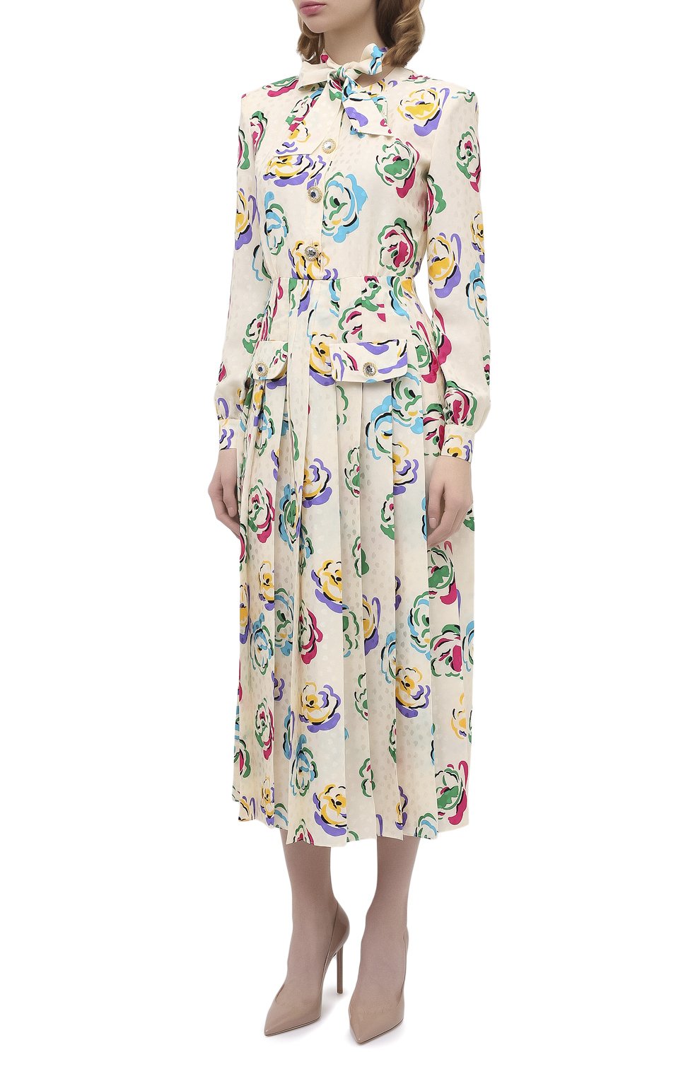 Шелковое платье ALESSANDRA RICH, арт. FAB2220-F2917, фото 3