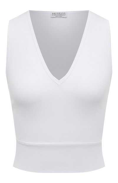 Женский хлопковый топ BRUNELLO CUCINELLI, арт. MPTC836S32