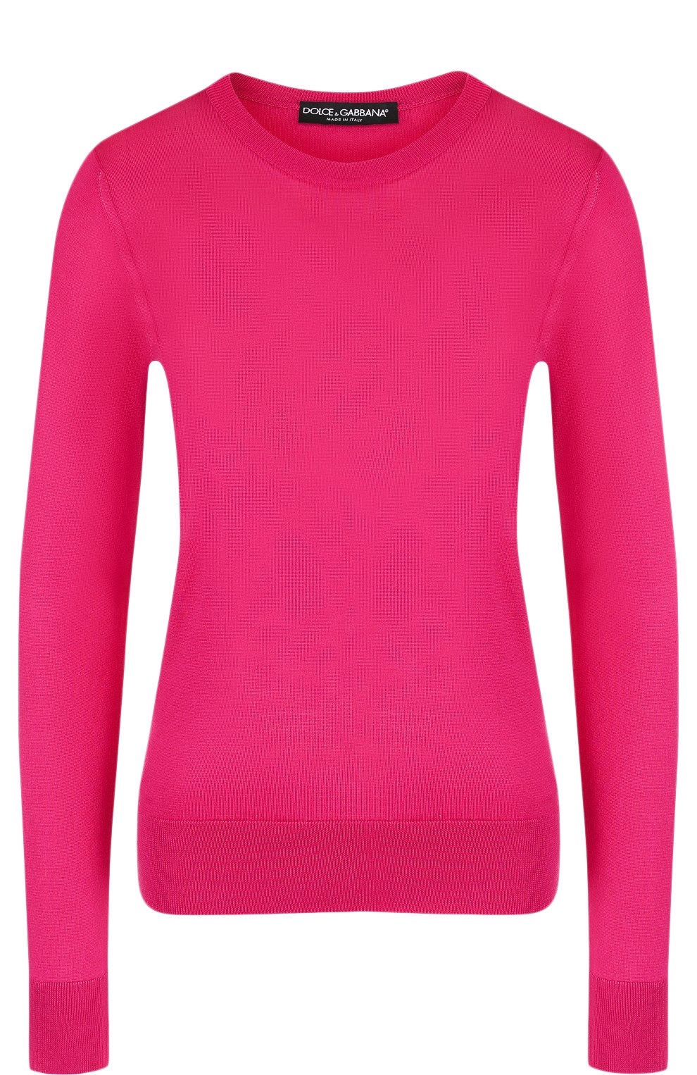 Однотонный шелковый пуловер с круглым вырезом DOLCE & GABBANA, арт. FX182T/JASED, фото 1