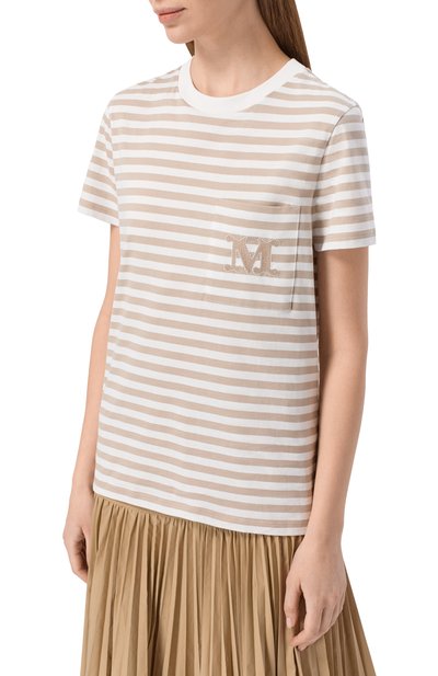 Хлопковая футболка MAX MARA, арт. MXM0B0LI, фото 3