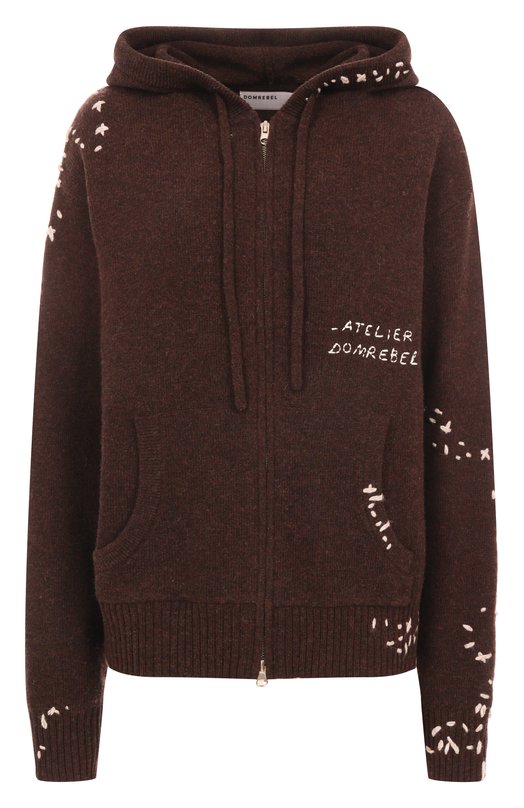 Кардиган DOMREBEL 0FFICE KNIT ZIP H00DIE Коричневый 0FFICE KNIT ZIP H00DIE
