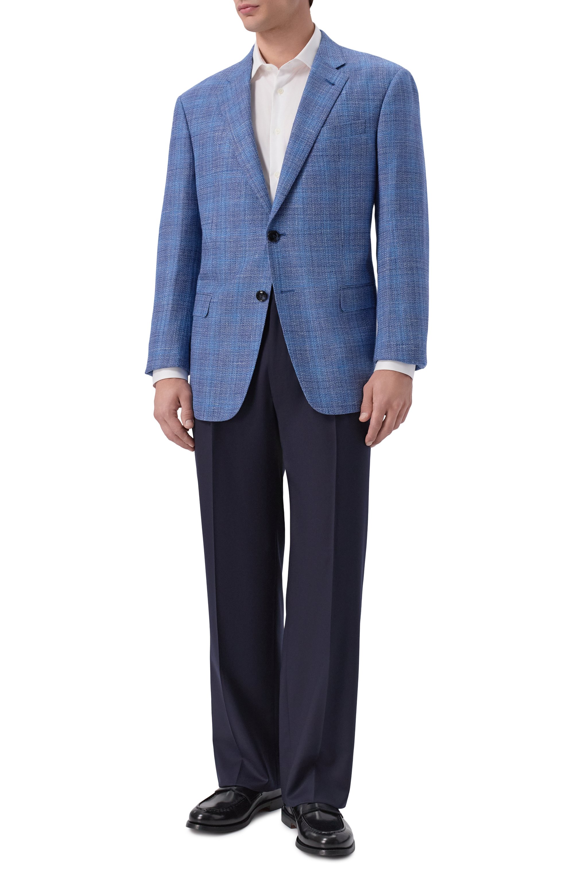 Шерстяные брюки CORNELIANI темно-синего цвета по цене 59950 руб., арт. 284L26/2A18111, фото 2 Шерстяные брюки CORNELIANI, арт. 284L26/2A18111, фото 2