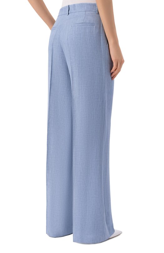 Брюки изо льна и вискозы P.A.R.O.S.H. D233006/BLINK Голубой  D233006/BLINK Фото 4