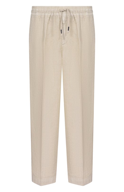 Льняные брюки InLinum PAJAMA/TR0PEA Кремовый PAJAMA/TR0PEA