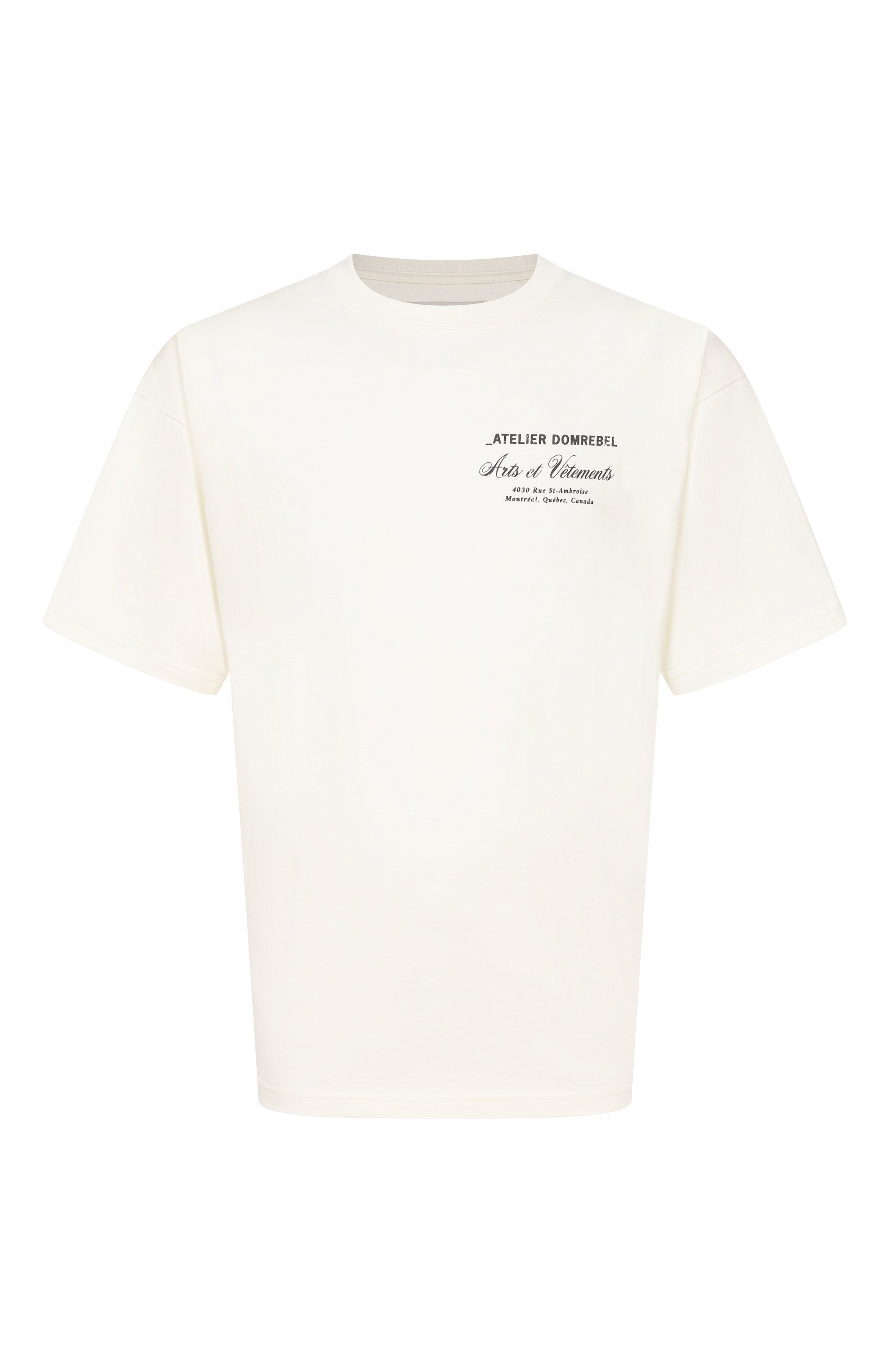 Хлопковая футболка DOMREBEL кремового цвета по цене 23900 руб., арт. M ARTS VETEMENTS/T-SHIRT, фото 1 Хлопковая футболка DOMREBEL, арт. M ARTS VETEMENTS/T-SHIRT, фото 1