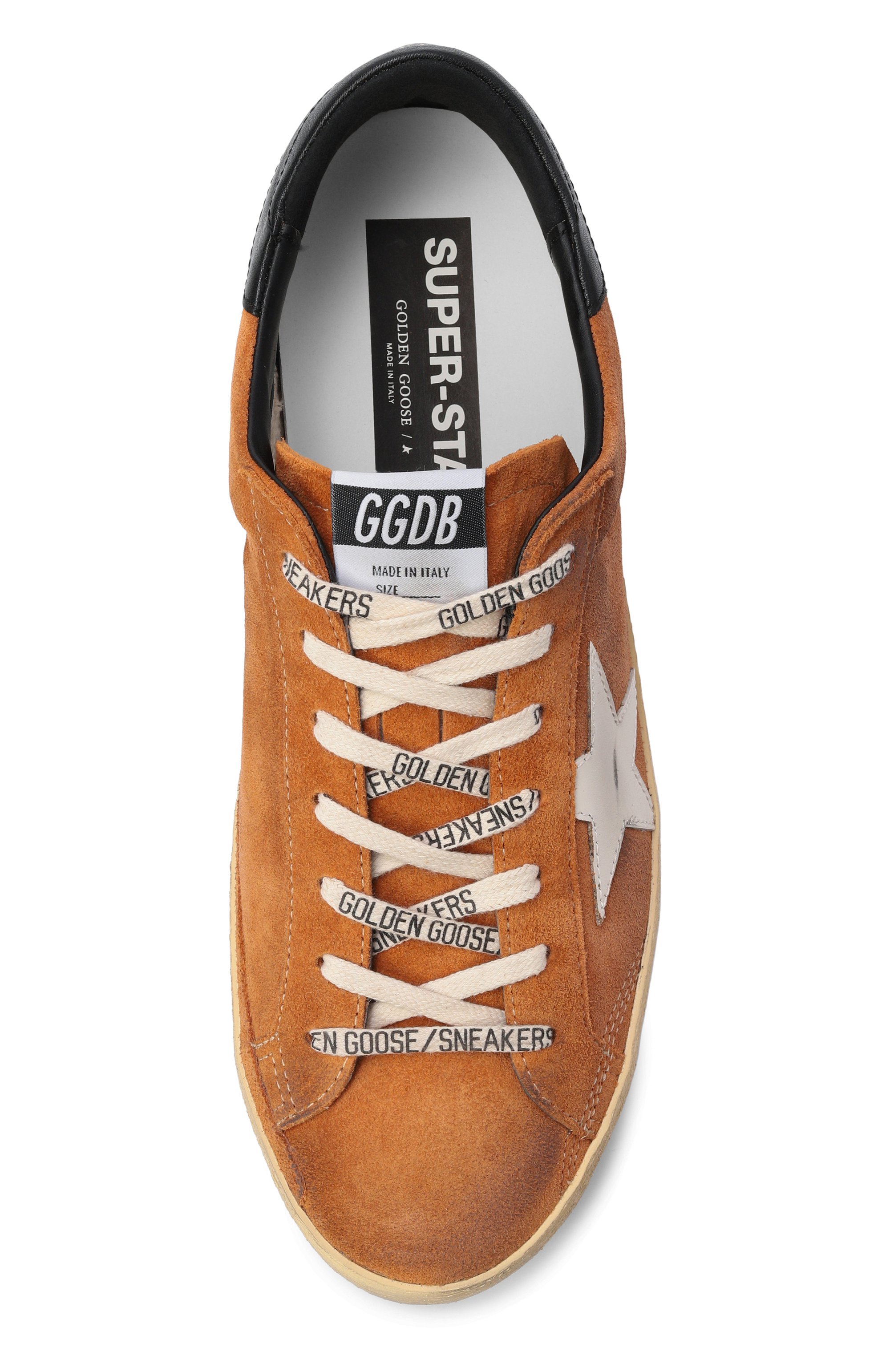 Замшевые кеды super-star GOLDEN GOOSE DELUXE BRAND коричневого цвета по цене 72650 руб., арт. GMF00101.F008752, фото 5 Замшевые кеды super-star GOLDEN GOOSE DELUXE BRAND, арт. GMF00101.F008752, фото 5