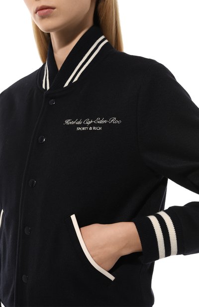 Шерстяной бомбер SPORTY AND RICH, арт. 0W007501651BL32, фото 5