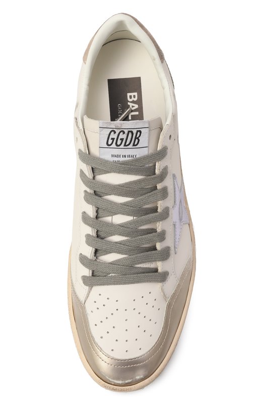 Кожаные кеды Ball Star Golden Goose Deluxe Brand GWF00117.F007471 Кремовый  GWF00117.F007471 Фото 6