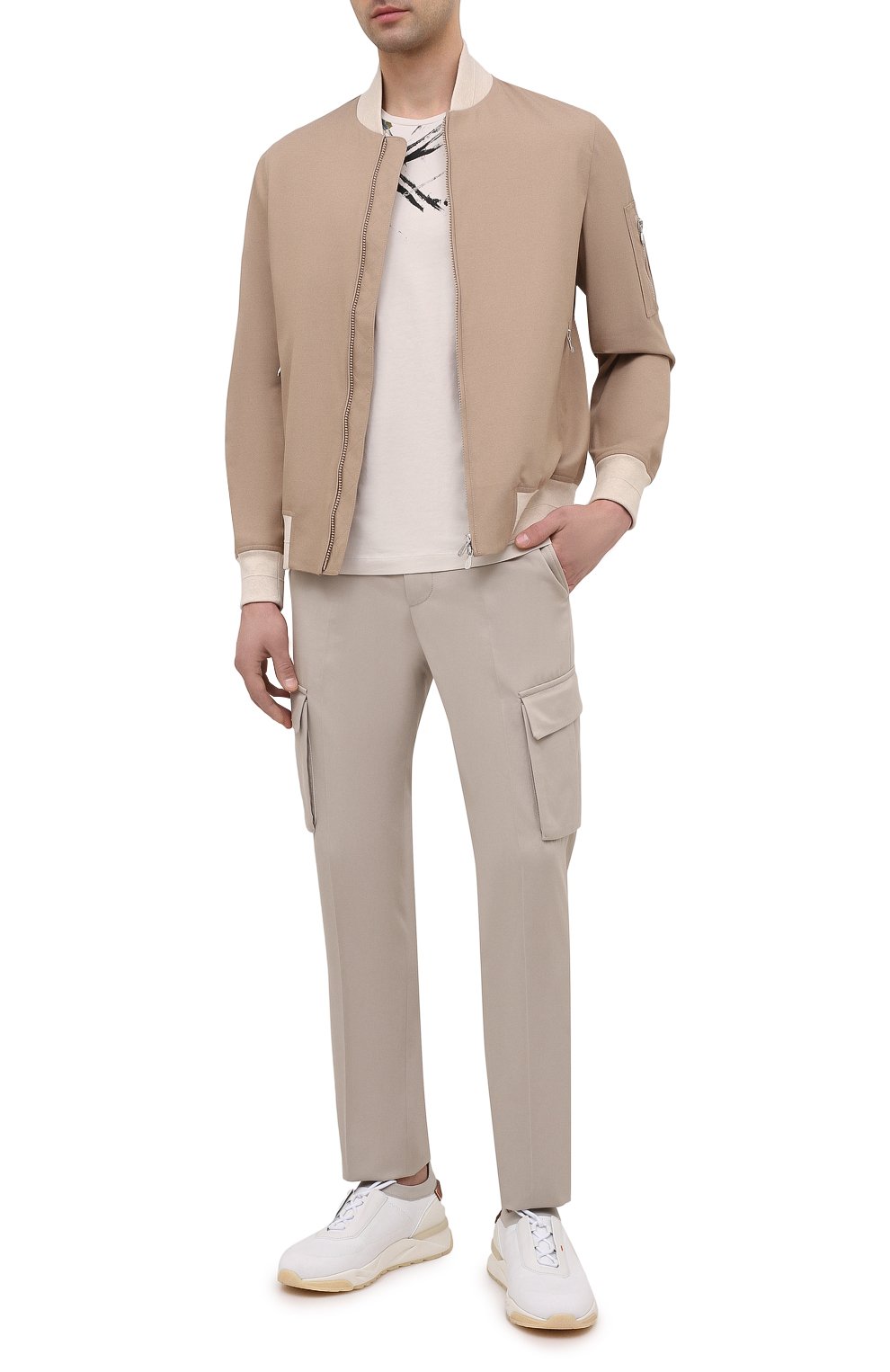 Брюки-карго из хлопка и кашемира CORNELIANI, арт. 874L02-1114105/00, фото 2