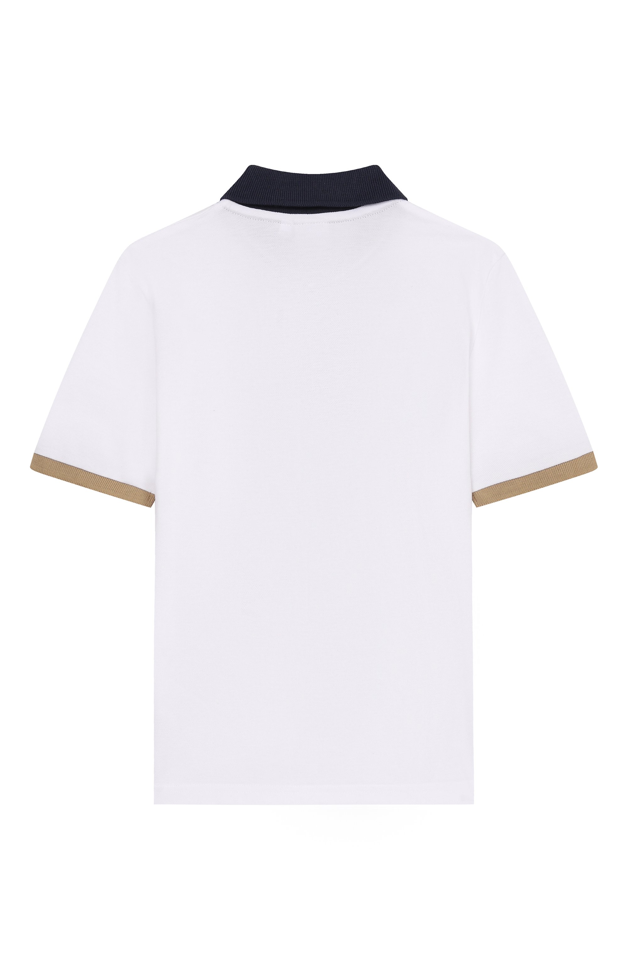 Хлопковое поло BOSS белого цвета по цене 11500 руб., арт. J52955, фото 2 Хлопковое поло BOSS, арт. J52955, фото 2