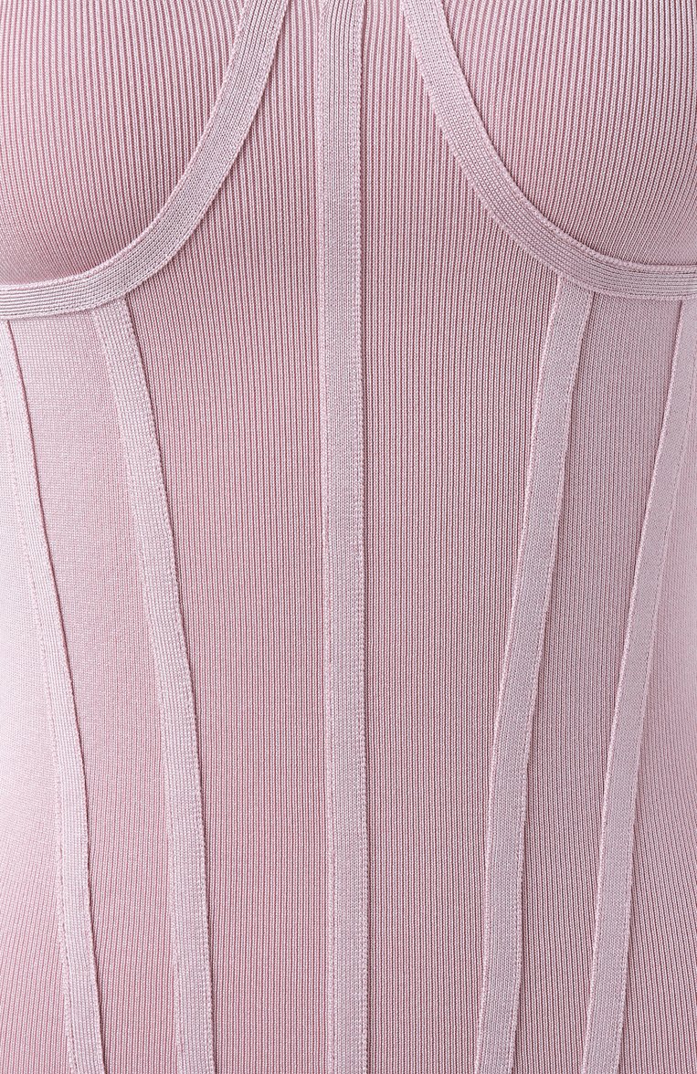 Женский топ из вискозы NINA RICCI розового цвета, арт. 25PMPU006/ML0569 | Фото 6 (Драгоценные камни: Проставлено; Материал внешний: Вискоза; Материал сплава: Проставлено; Стили: Романтичный; Кросс-КТ: костюм; Рукава: На бретелях; Длина (для топов): Стандартные)