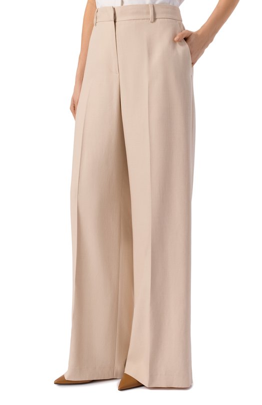 Брюки из вискозы MSGM 4041MDP25/267127 Бежевый  4041MDP25/267127 Фото 3